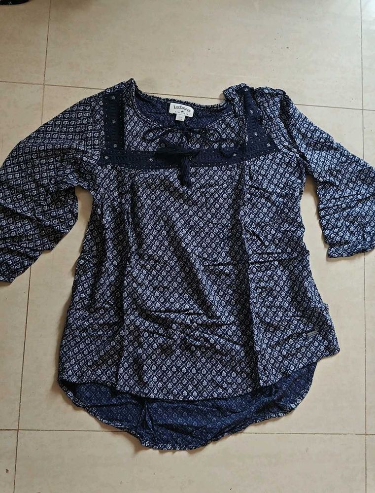 Lee Cooper-  Blue Patterned Tunic Top