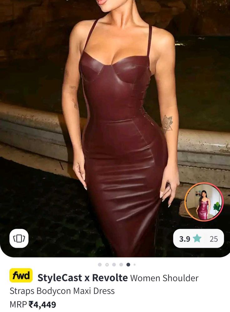 Women Burgundy Bodycon Maxi Dress