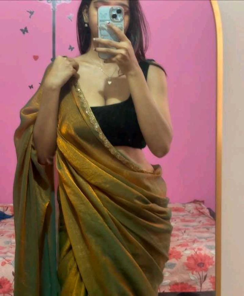 Elegant Golden Saree