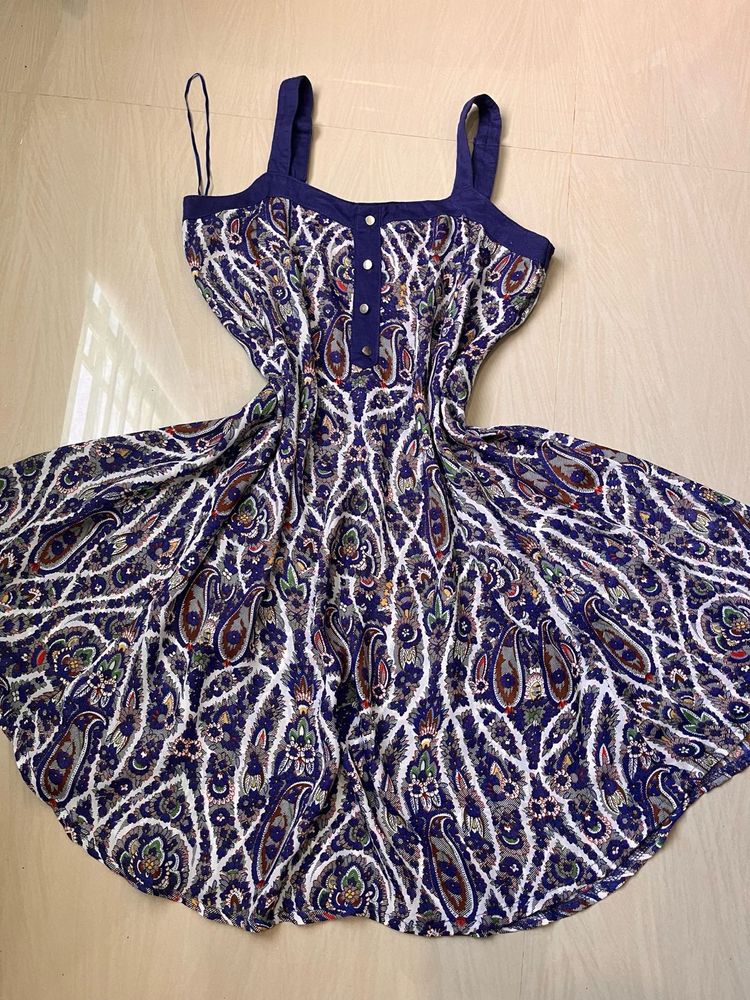 Boho Paisley Print Summer Dress