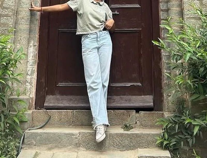 Light Wash Wide Leg Jeans