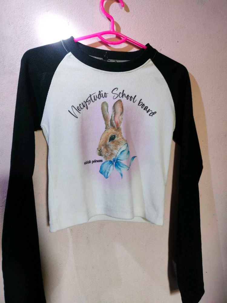 Cute Bunny Graphic Long Sleeve Top