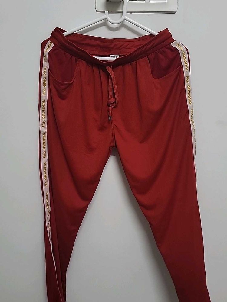 Women's Red Track Pants