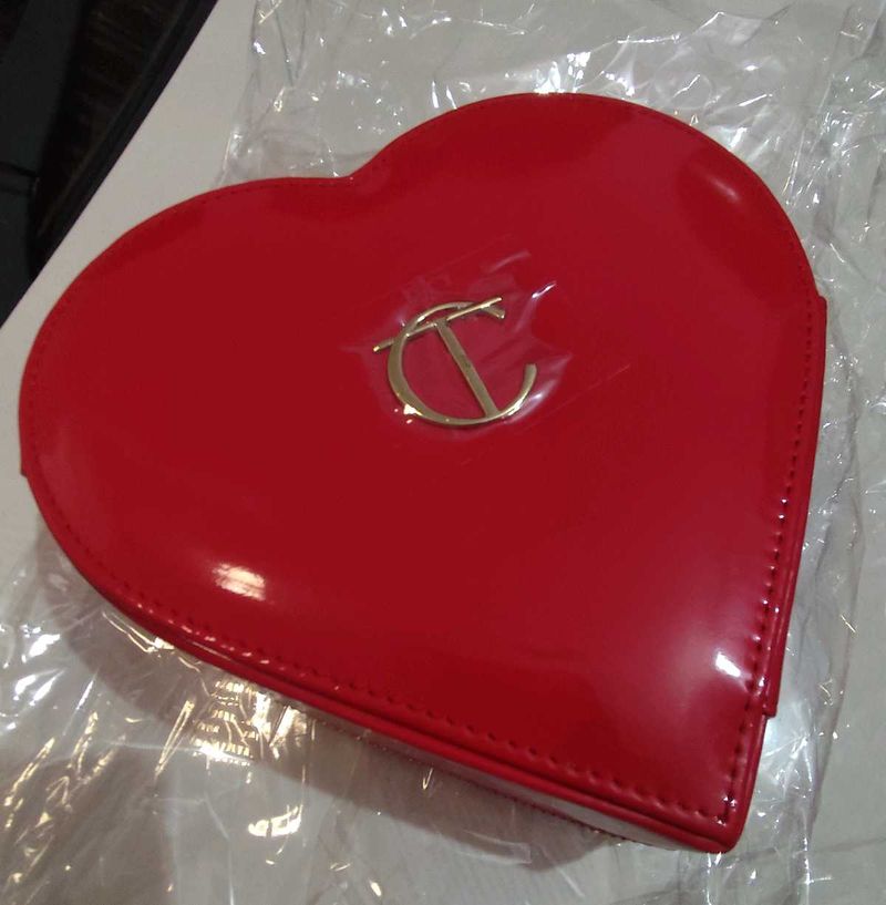 Red Heart Shaped Clutch Bag