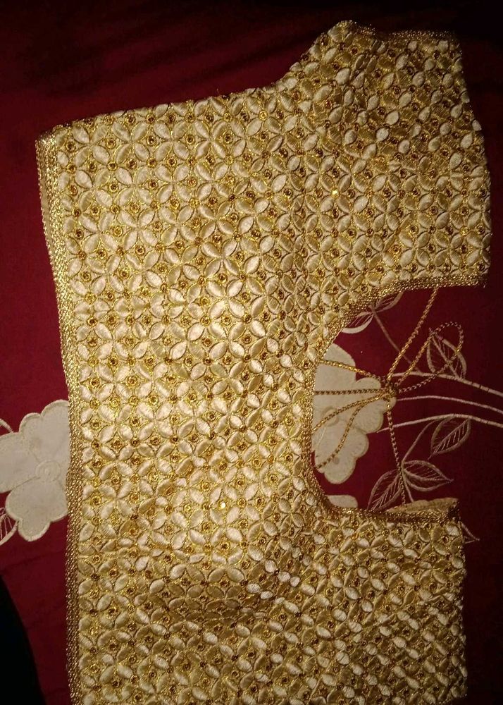 Brand New Embroidered Gold Blouse