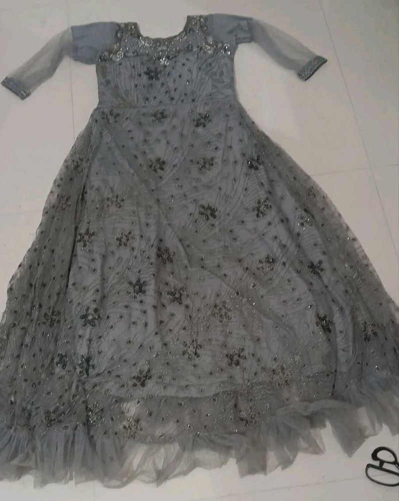 Grey long frock😍