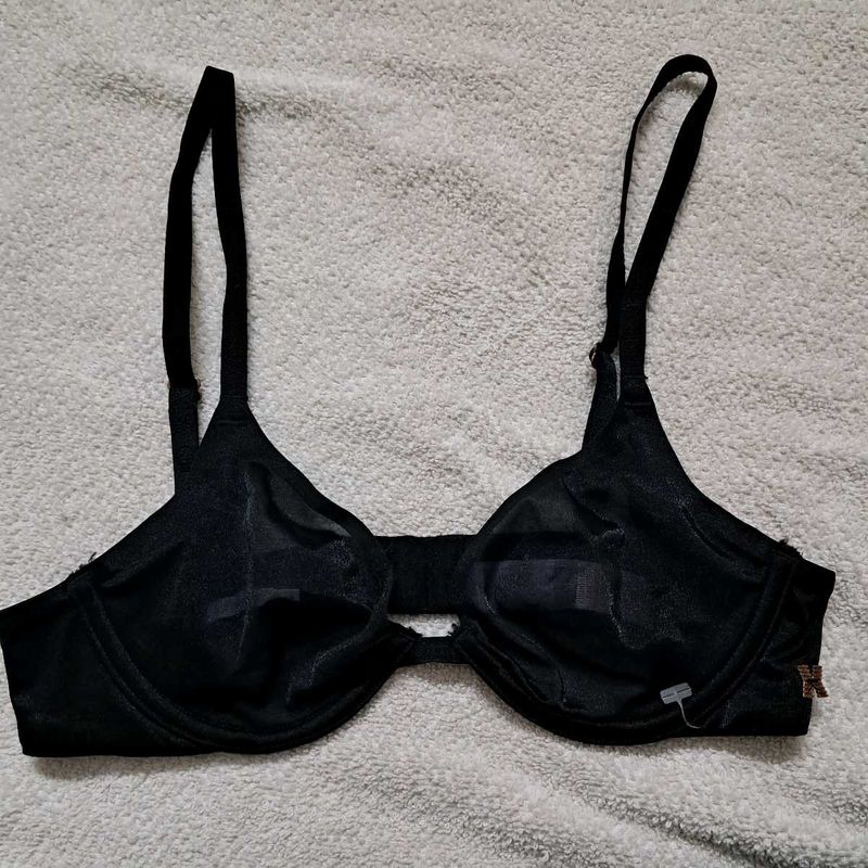 Rihanna SAVAGE × FENTY COLLECTION Black Mesh Bra