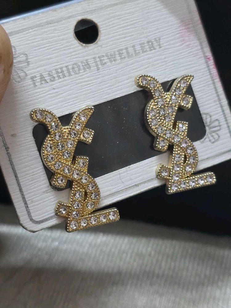 Sparkling YSL Inspired Stud Earrings