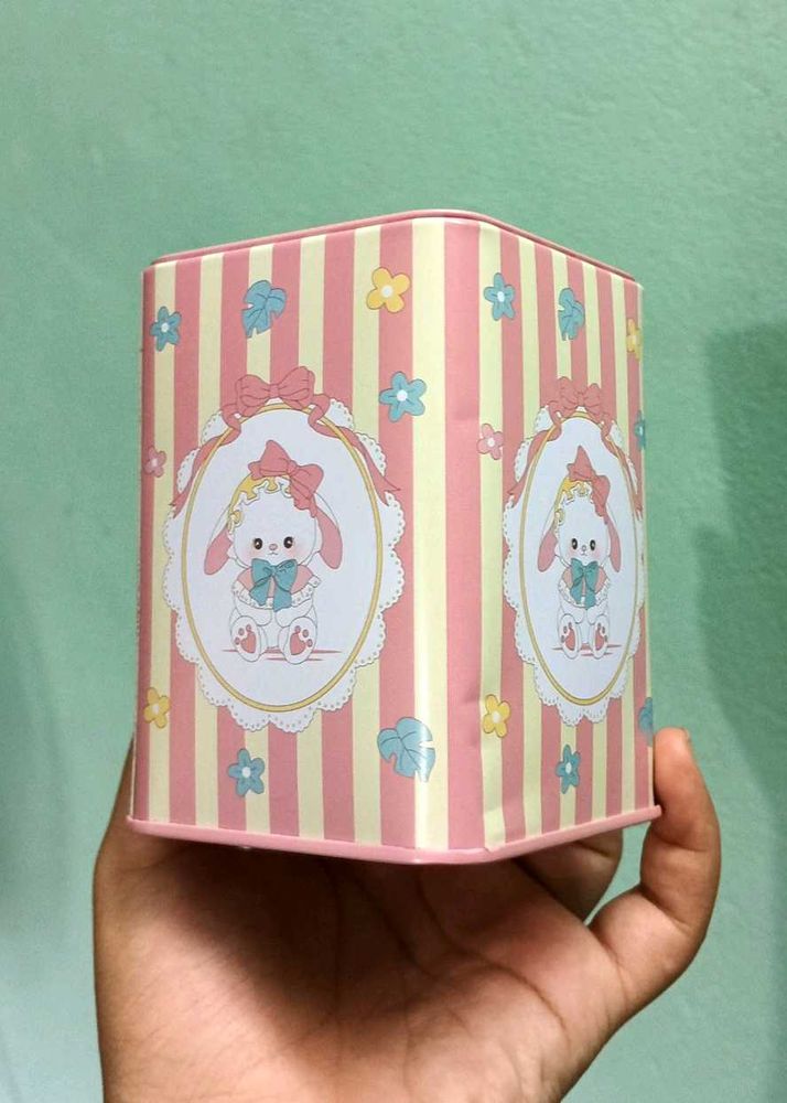 bunny tin money bank