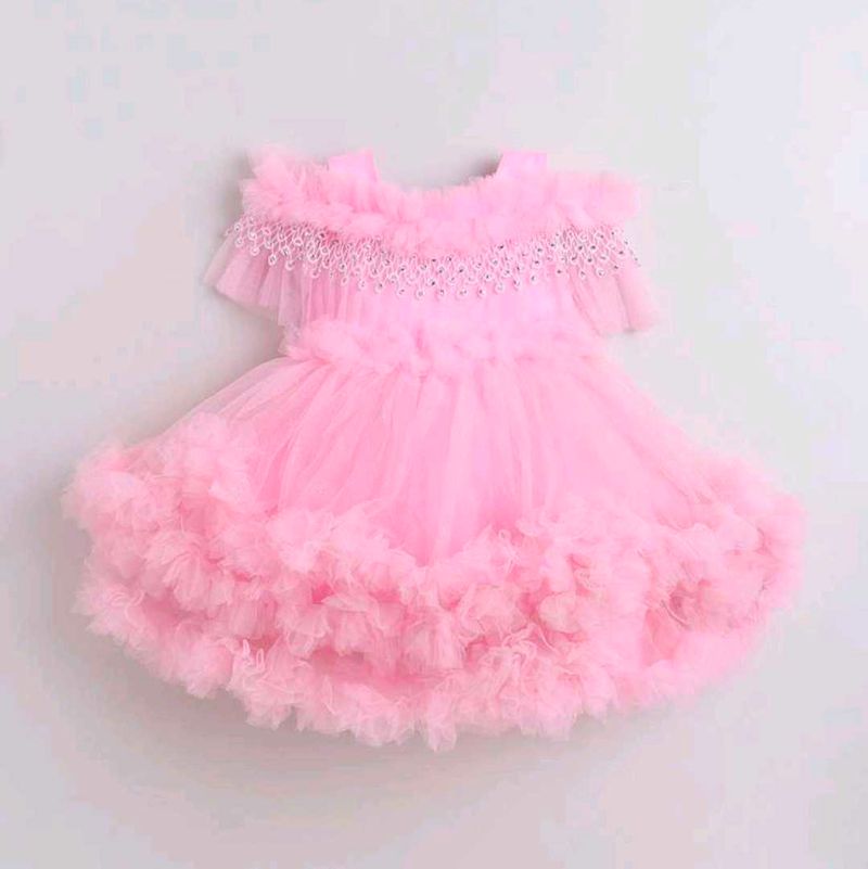 Very Cute N Beautiful Princess Ruffle Party Frock