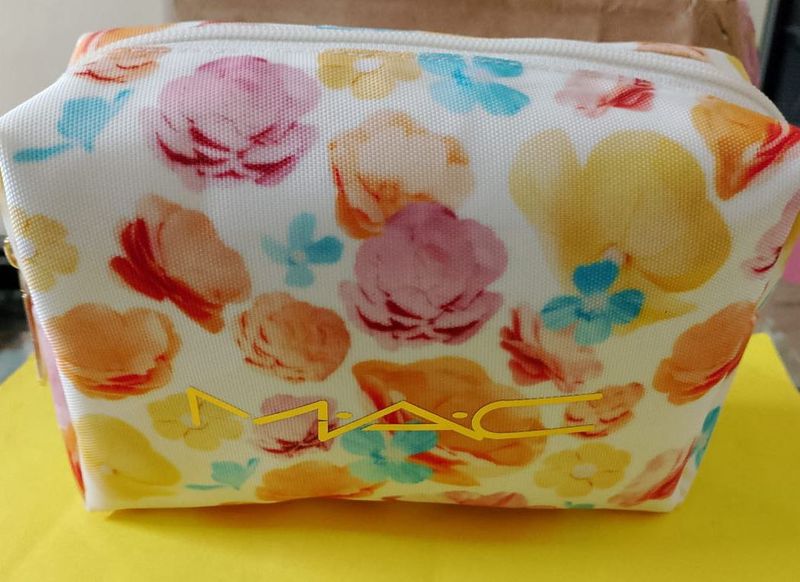 MAC Floral Print Cosmetic Bag