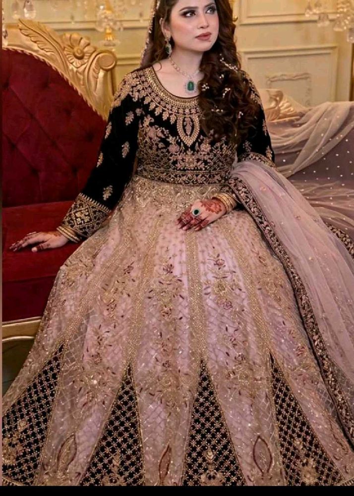 Beautiful Net n Velvet Bridal Gown