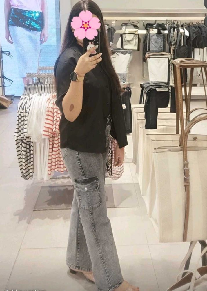 Grey Cargo Jeans [FREE DELIVERY CHARGES]