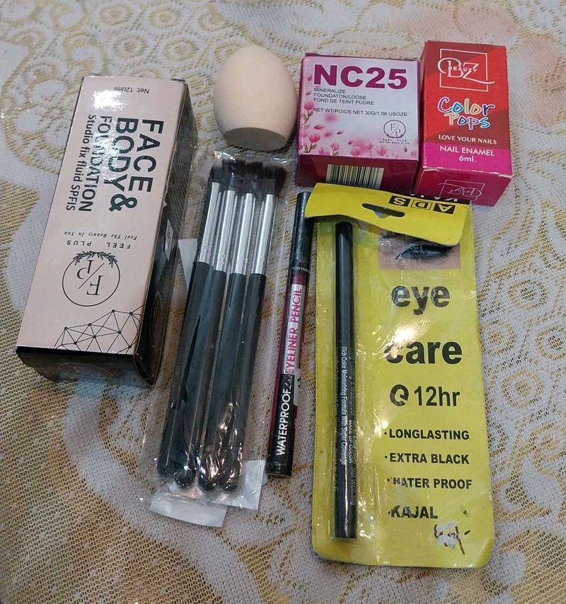 Makeup Bundle: Foundation, Brushes &amp; More