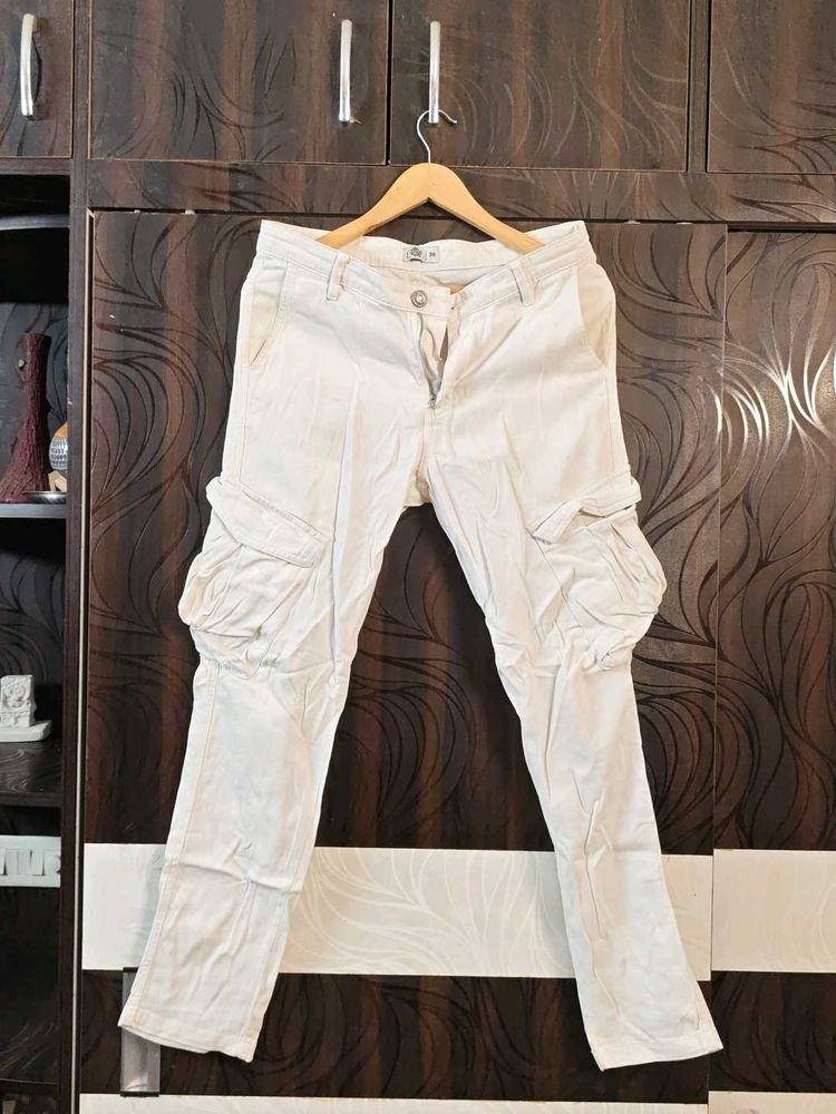 Stylish Cargo Pants - Light Beige
