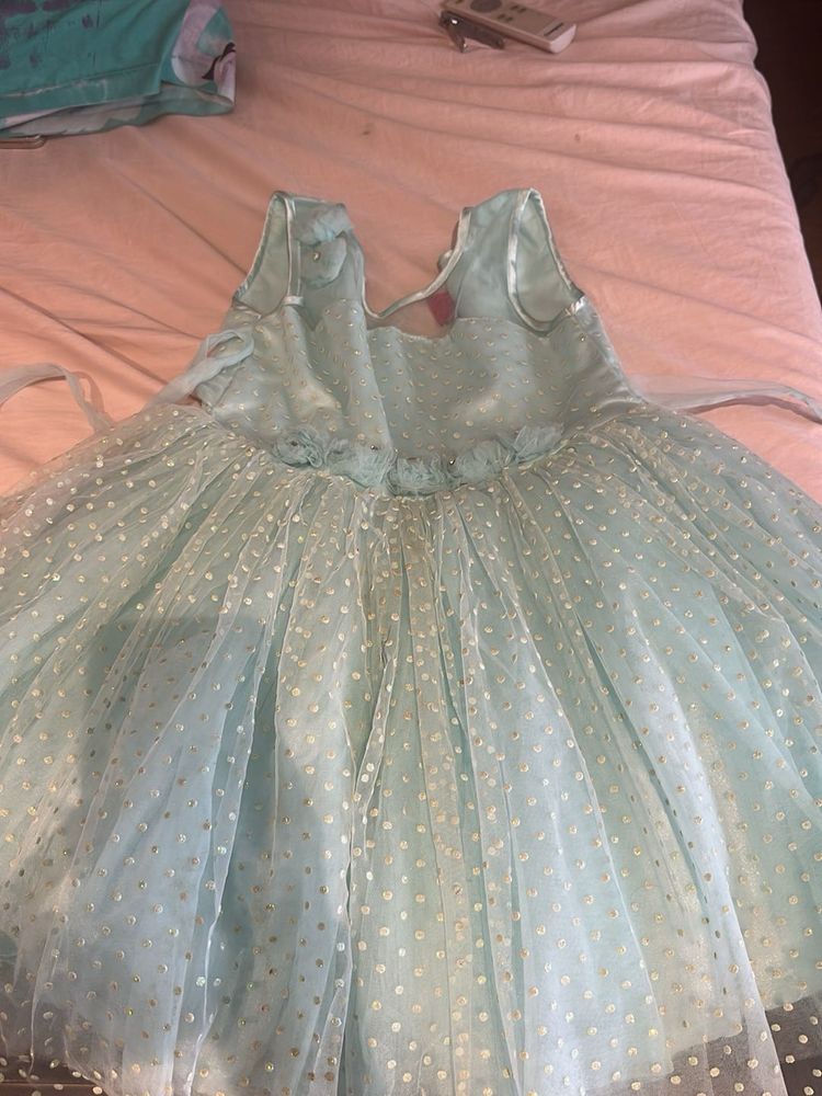 Elegant Baby Girl's Blue Dress