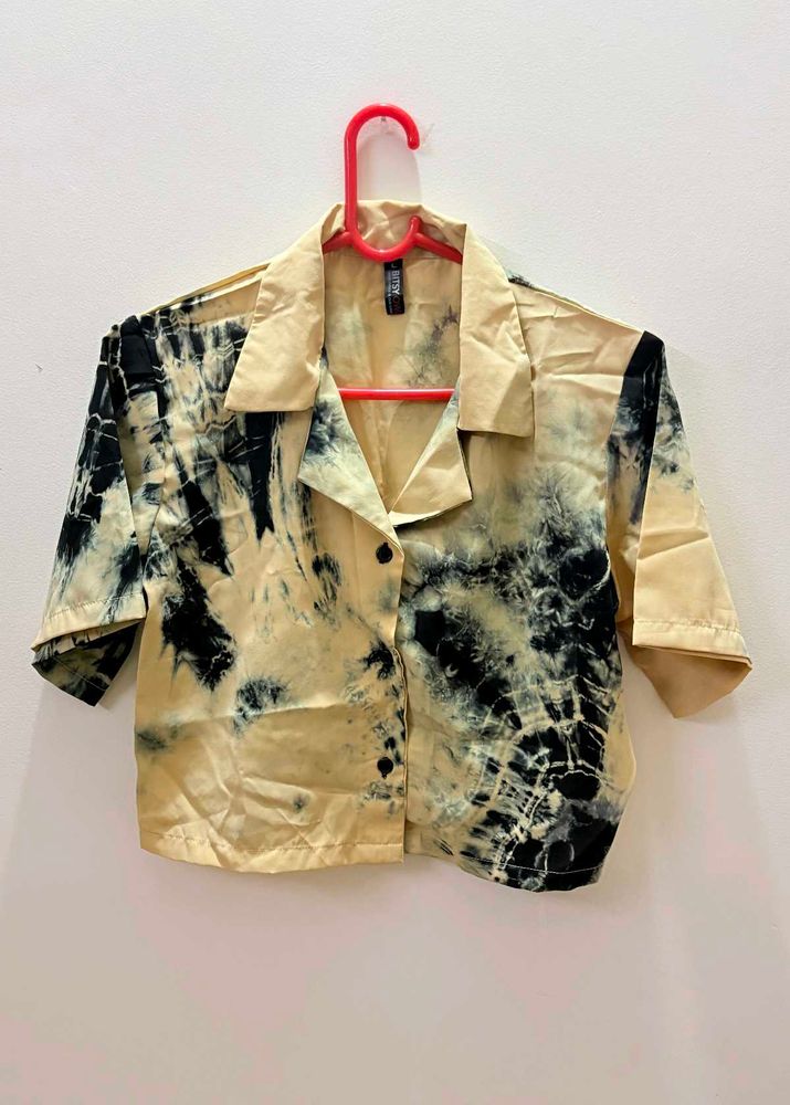Tie-Dye Collared Top