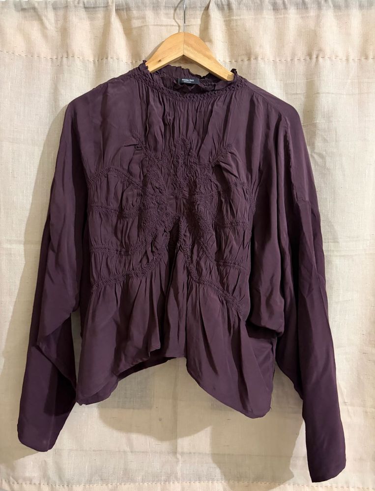 Massimo Dutti textured blouse