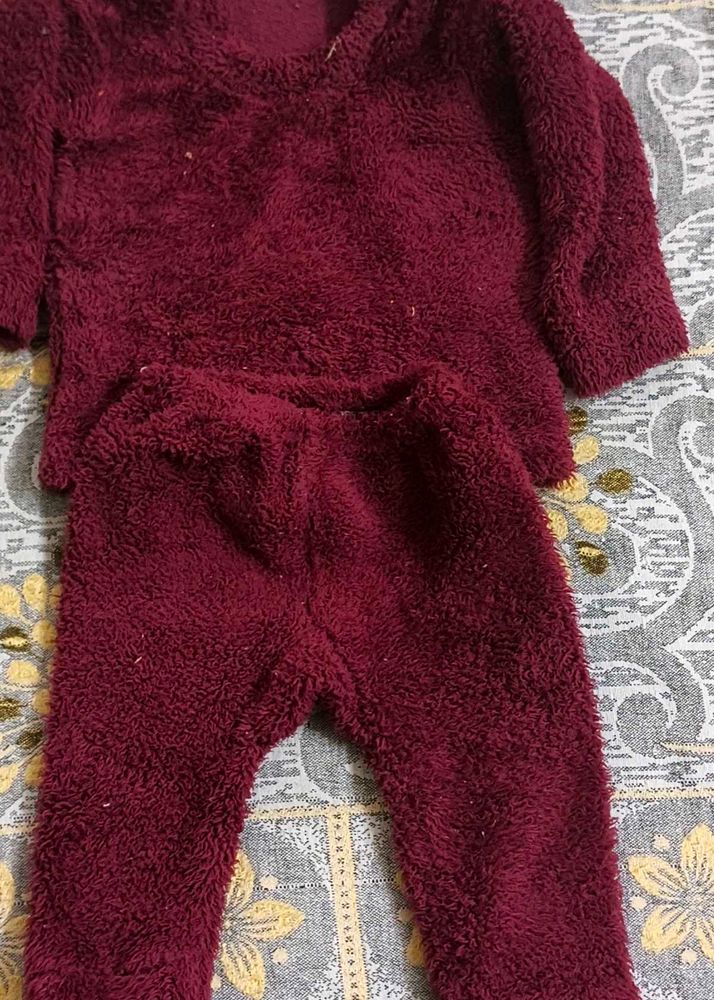 Cozy Fleece Set - Burgundy