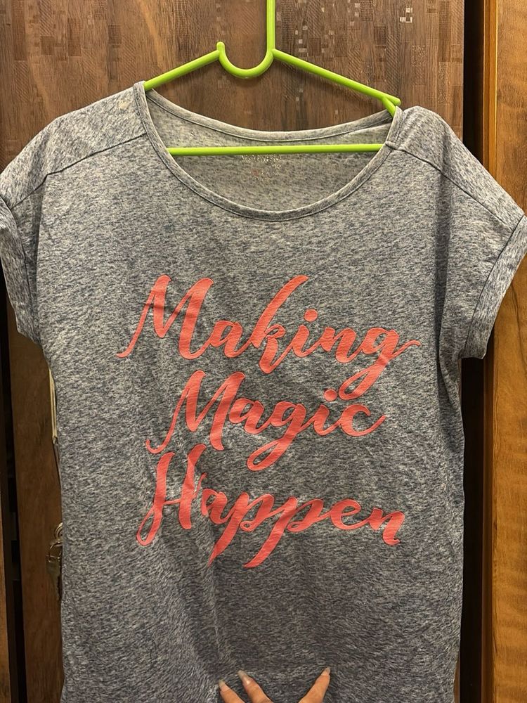 Grey "Making Magic Happen" Graphic Tee
