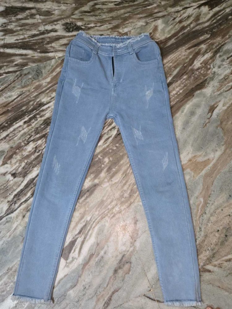 Light Blue Distressed Jeans