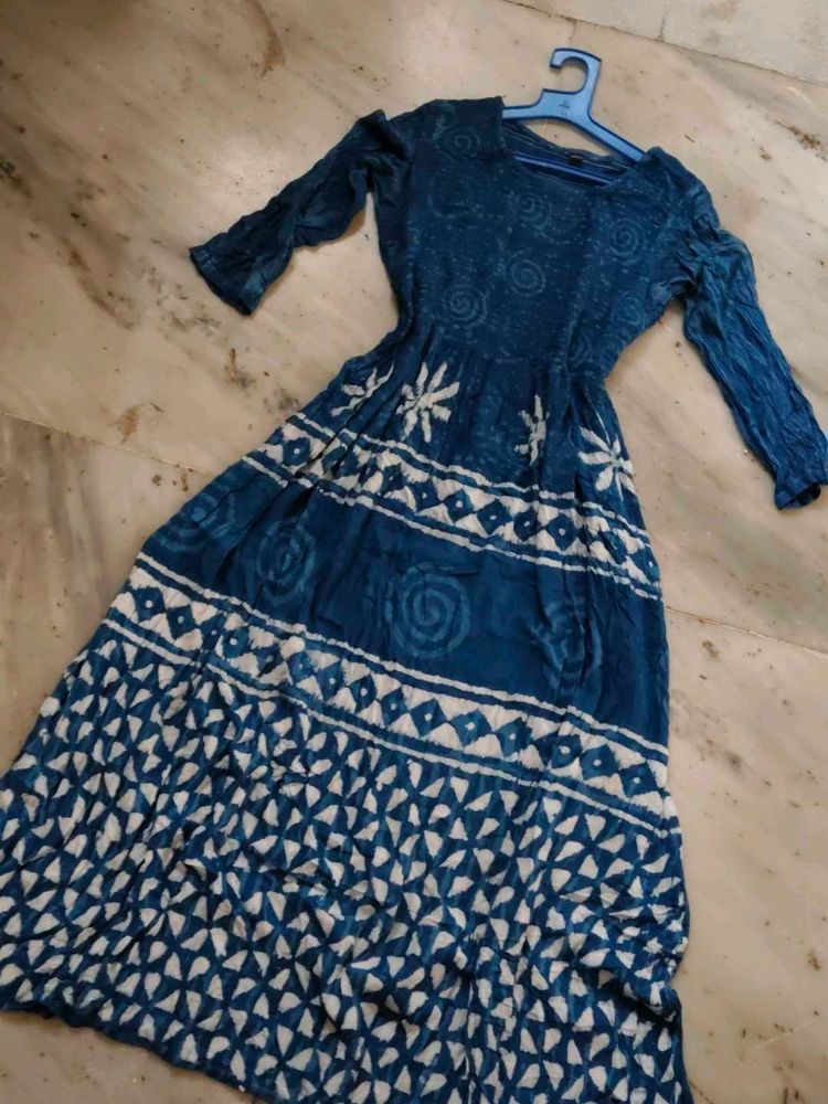 Blue Tie-Dye Midi/gown