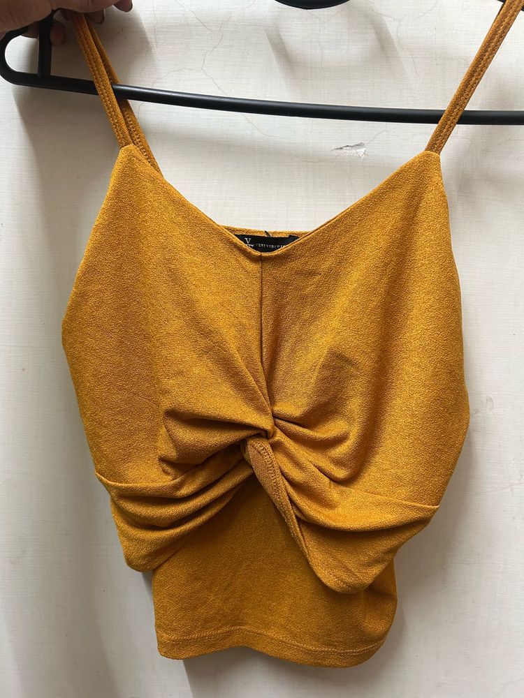Mustard Knot Detail Cami Top