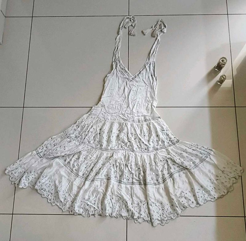White Embroidered Sundress