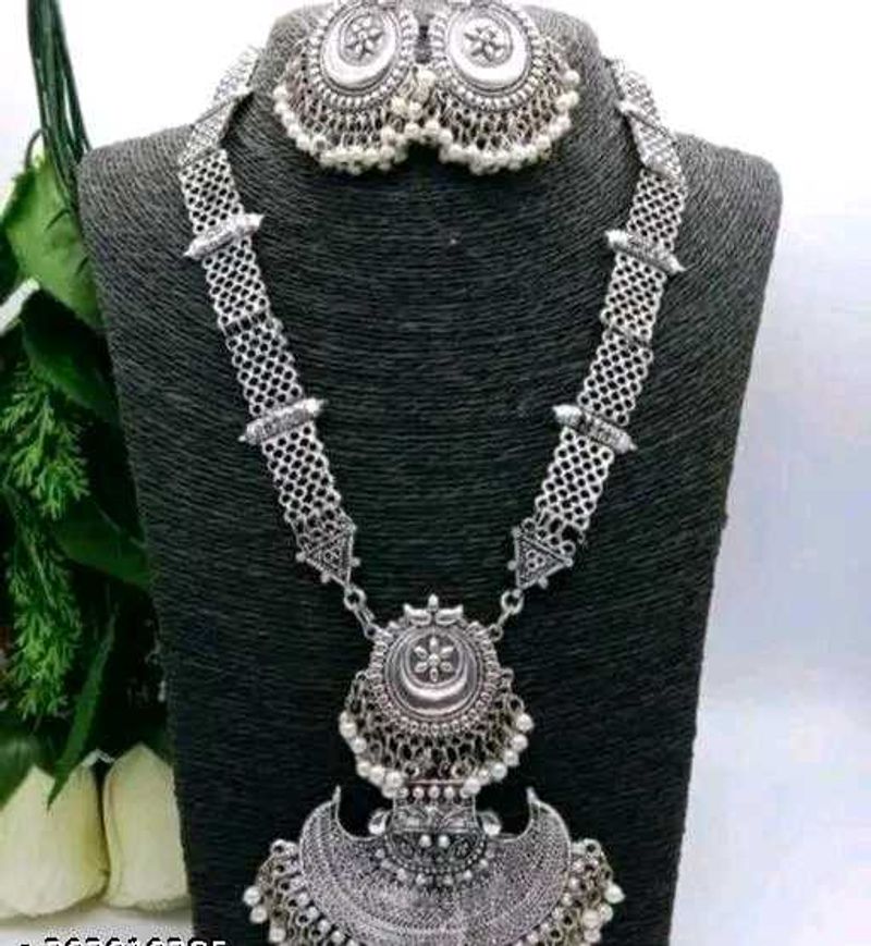 Oxidized Jwellery Necklace Pendant With Earings...
