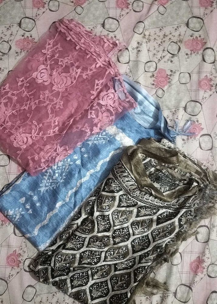 Elegant Dupattas Set - 3 Pieces