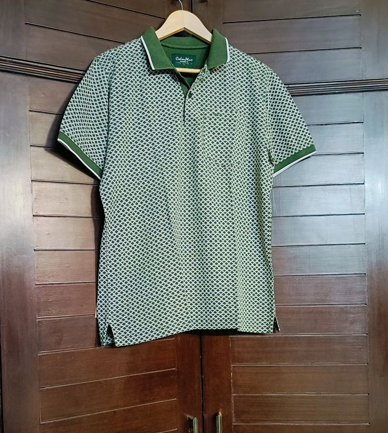 Color Plus Printed Cotton Tailored Fit Men T-Shirt
