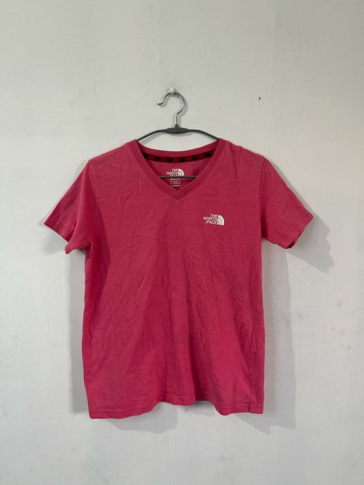 The north face pink t shirt