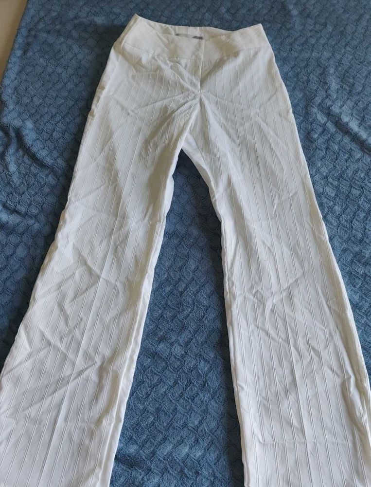 Party Wear Boot Cut White Classy Pants