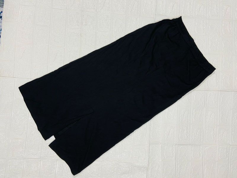 Black Maxi Skirt with Slit