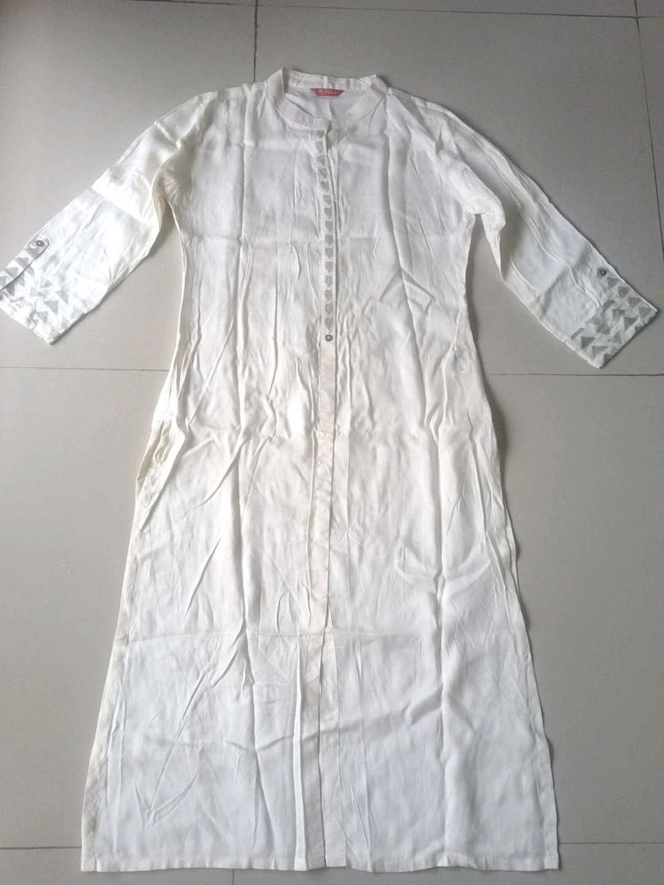 Span Elegant White Kurta for Women