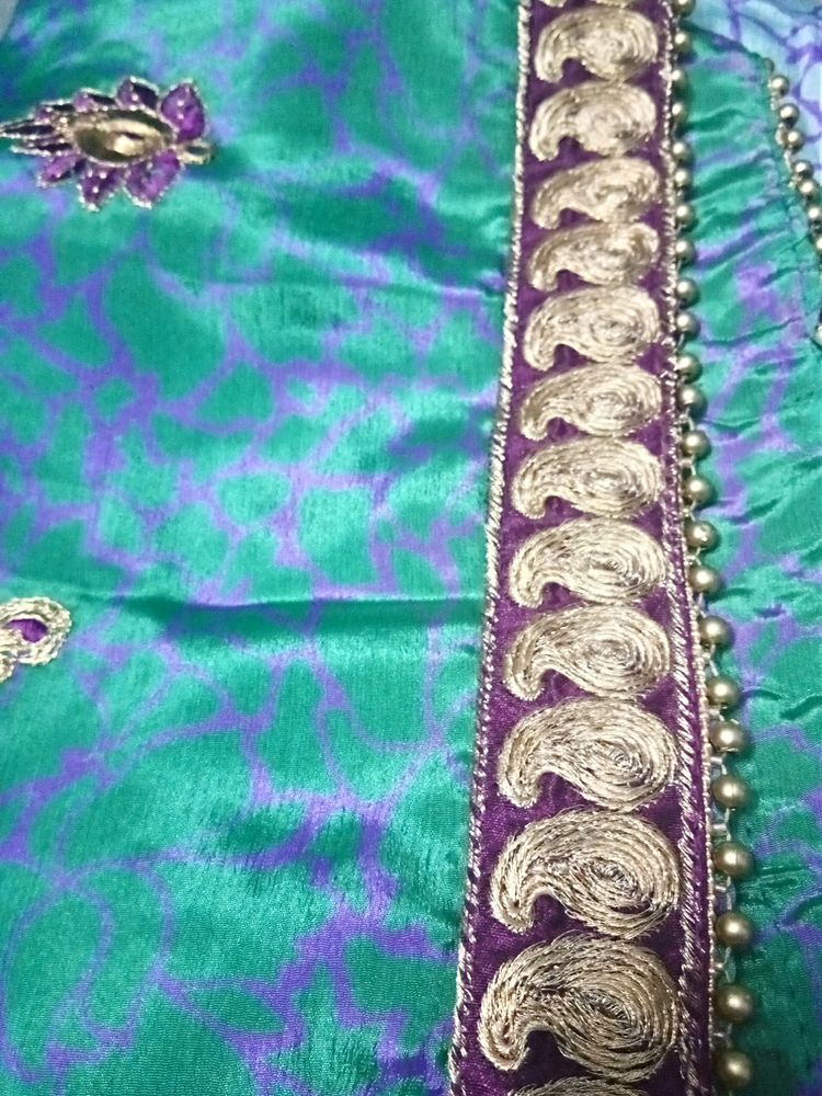 Beads Worked Saree