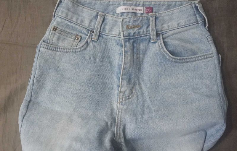 Light Blue High Waist Slim Fit Jeans🩵