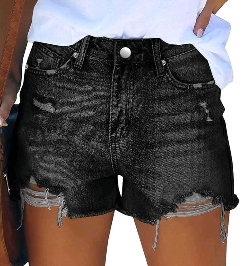 Black Ripped Denim  Zara Shorts