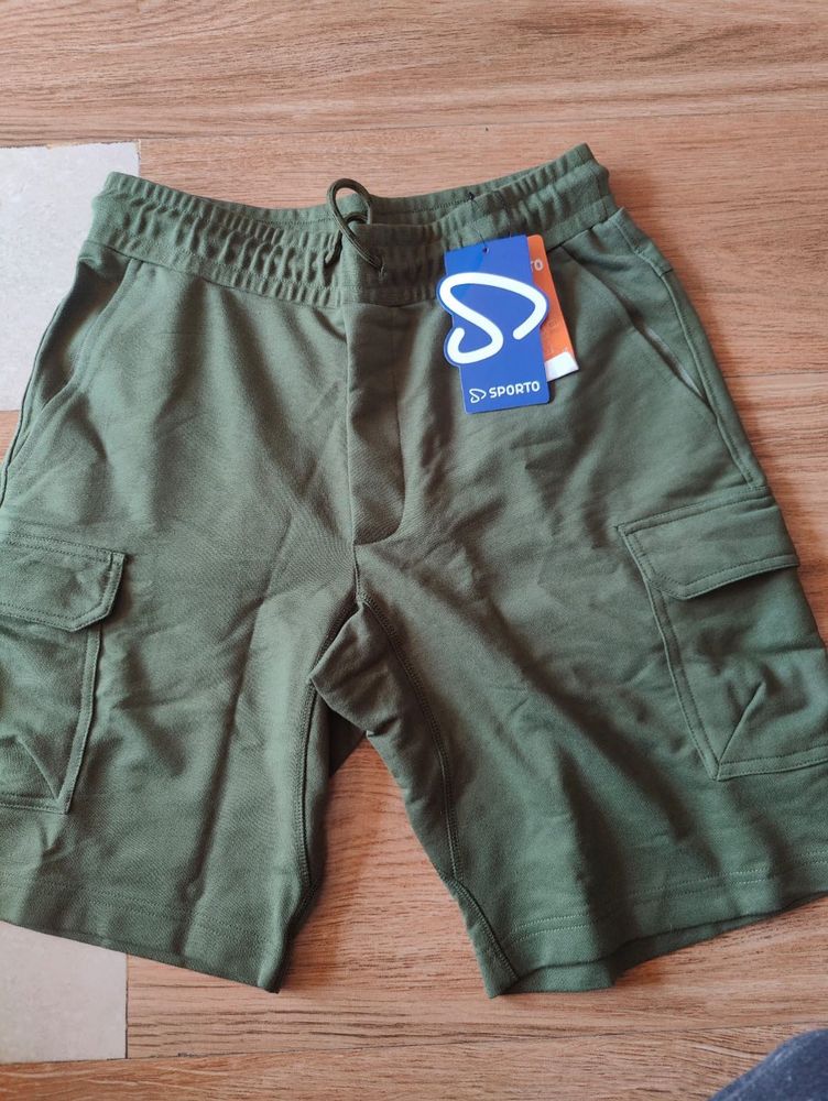 Sporto Olive Green Cargo Shorts