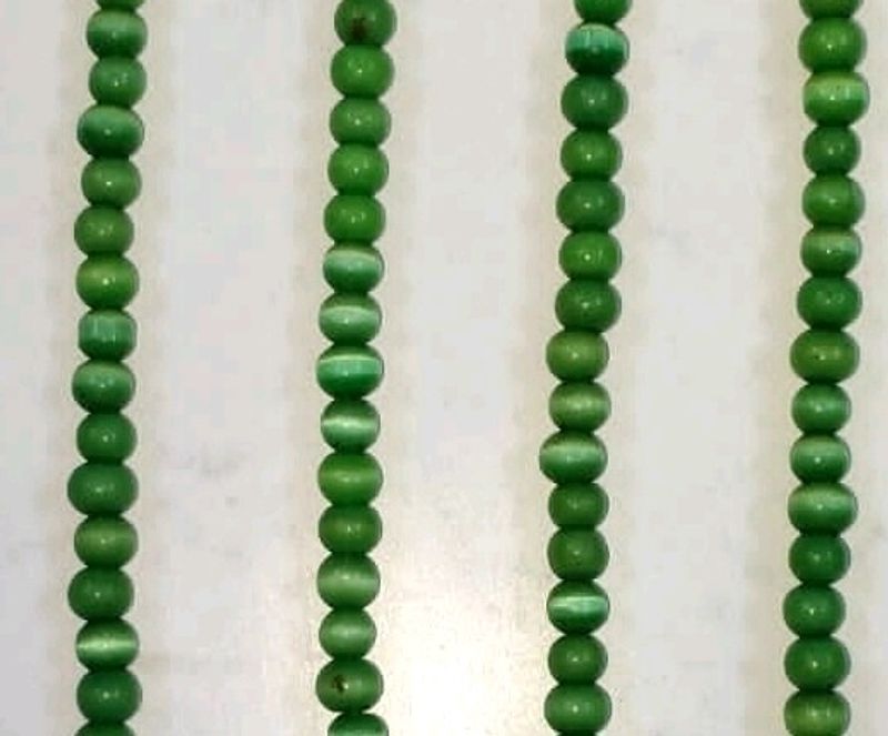 Beads Glass Green/Rhinestone/Unique/ Stylish 2 str