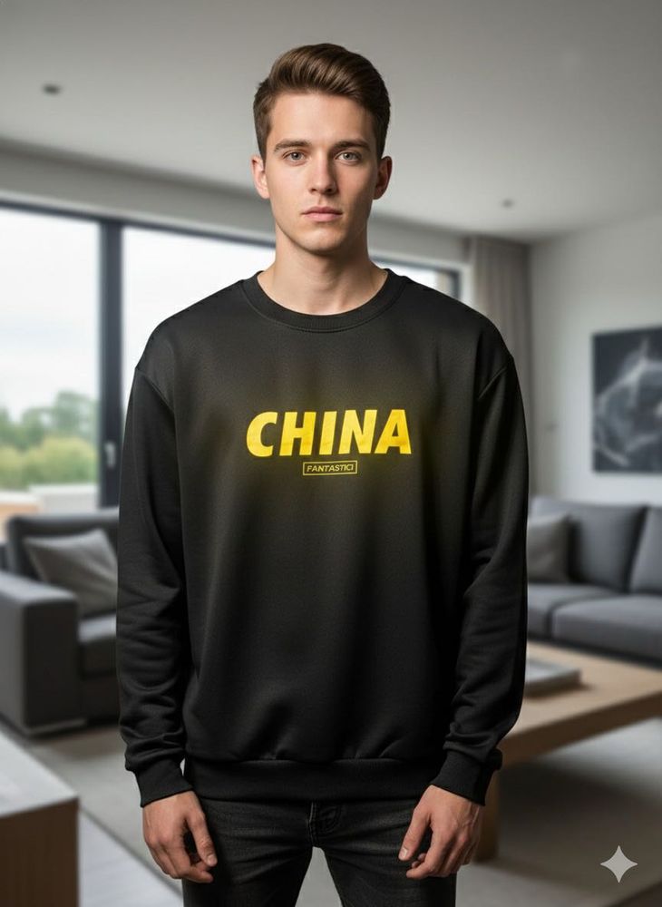 Graphic Print Crewneck Sweatshirt