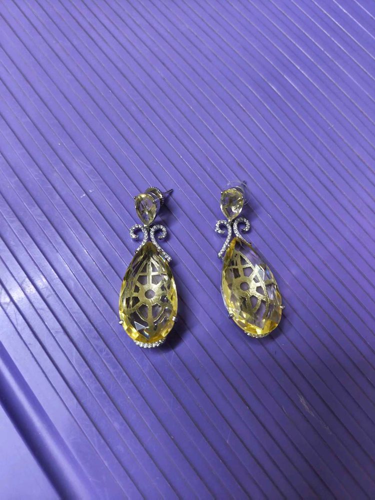 PRICE DROP Golden Citrine-Look Dangler Earrings