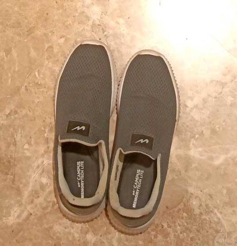 Campus Men's Grey Slip-On Shoes