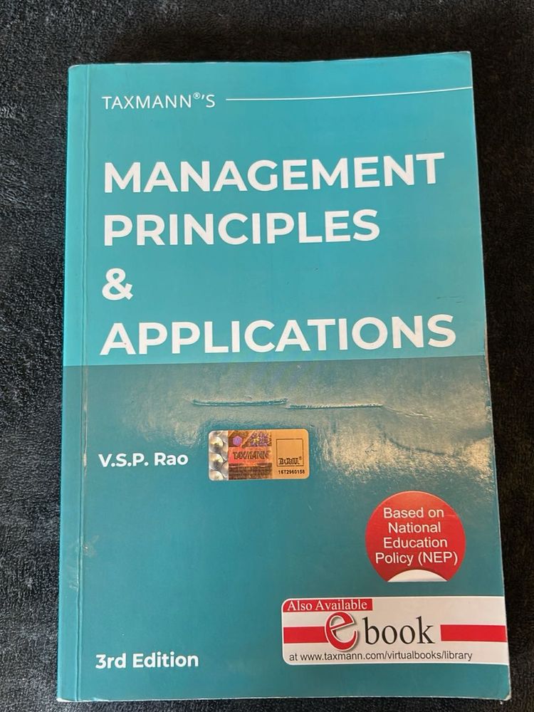 Management Principles &amp; Applications Textbook