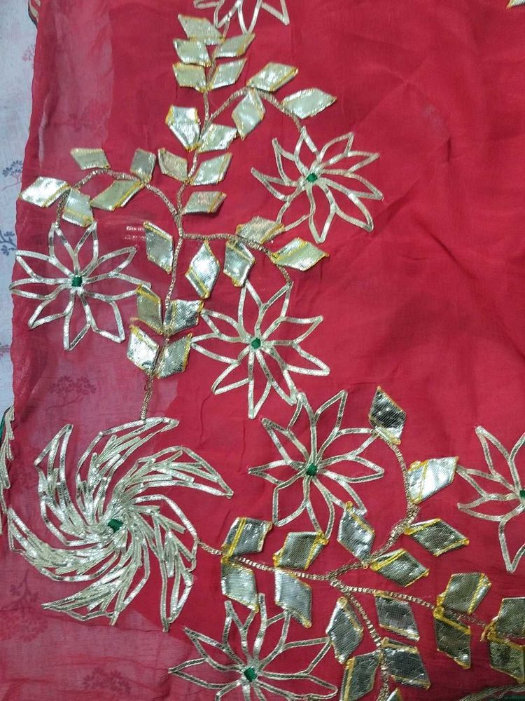 Handmade Gota Patti saree
