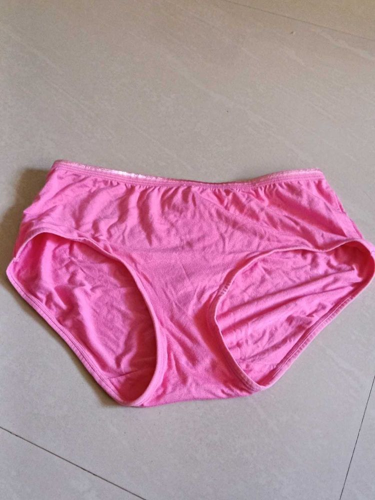 Comfortable Pink Cotton Briefs