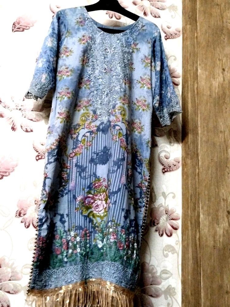 Designer Kurta Duppatta With Moti Work
