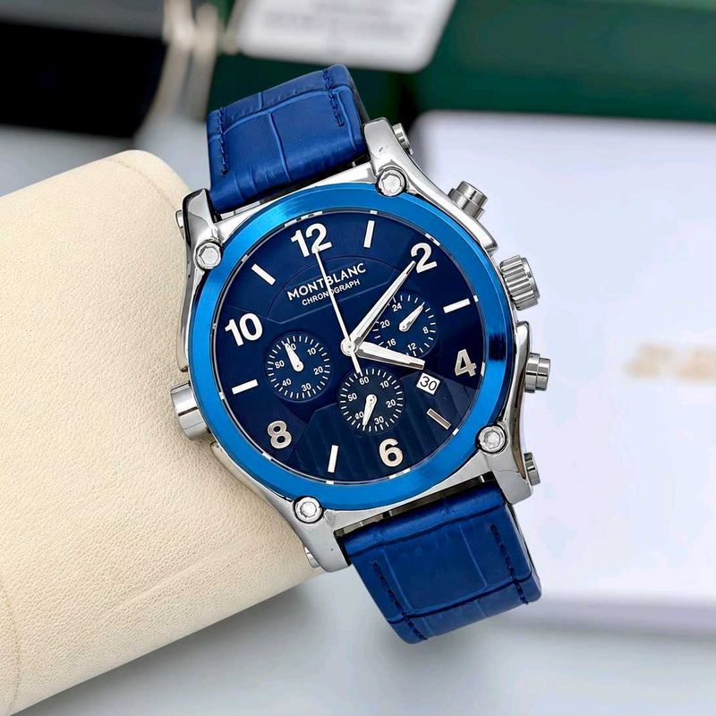 Montblanc Chronograph Blue Watch FOR MENS