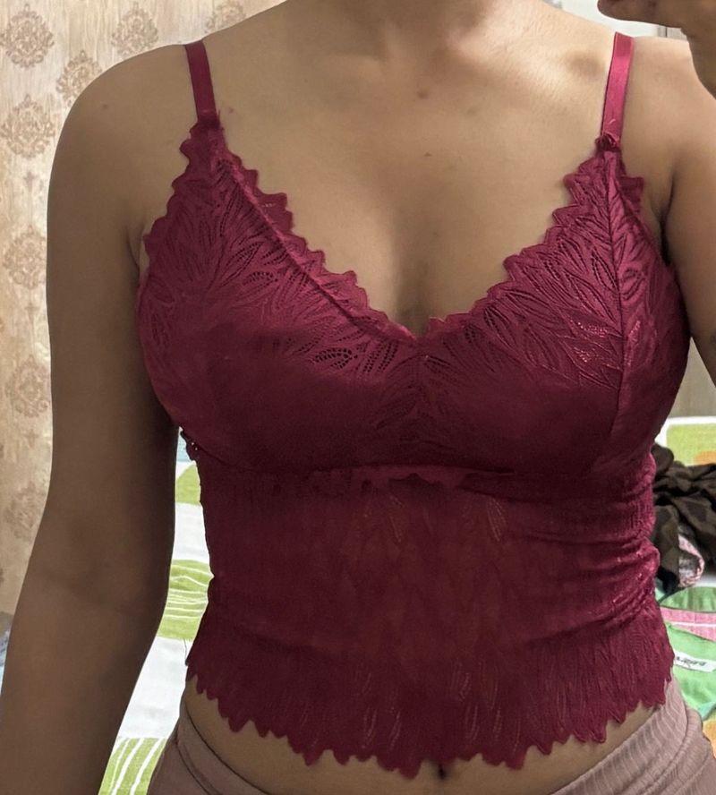 Lace Bralette Crop Top