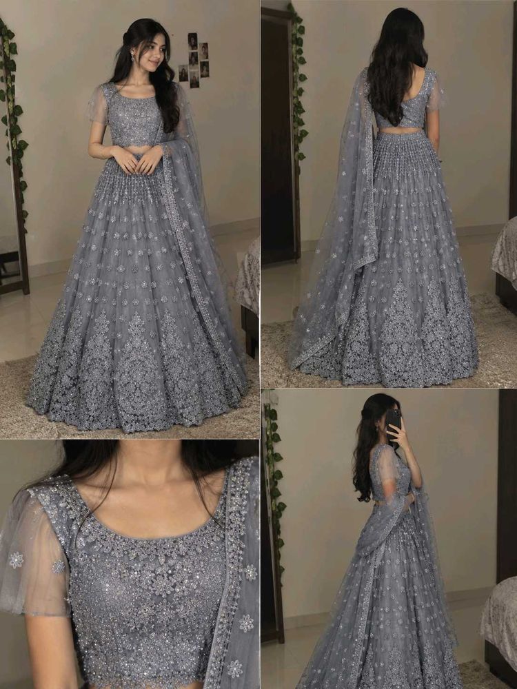 Stunning Grey Lehenga Choli